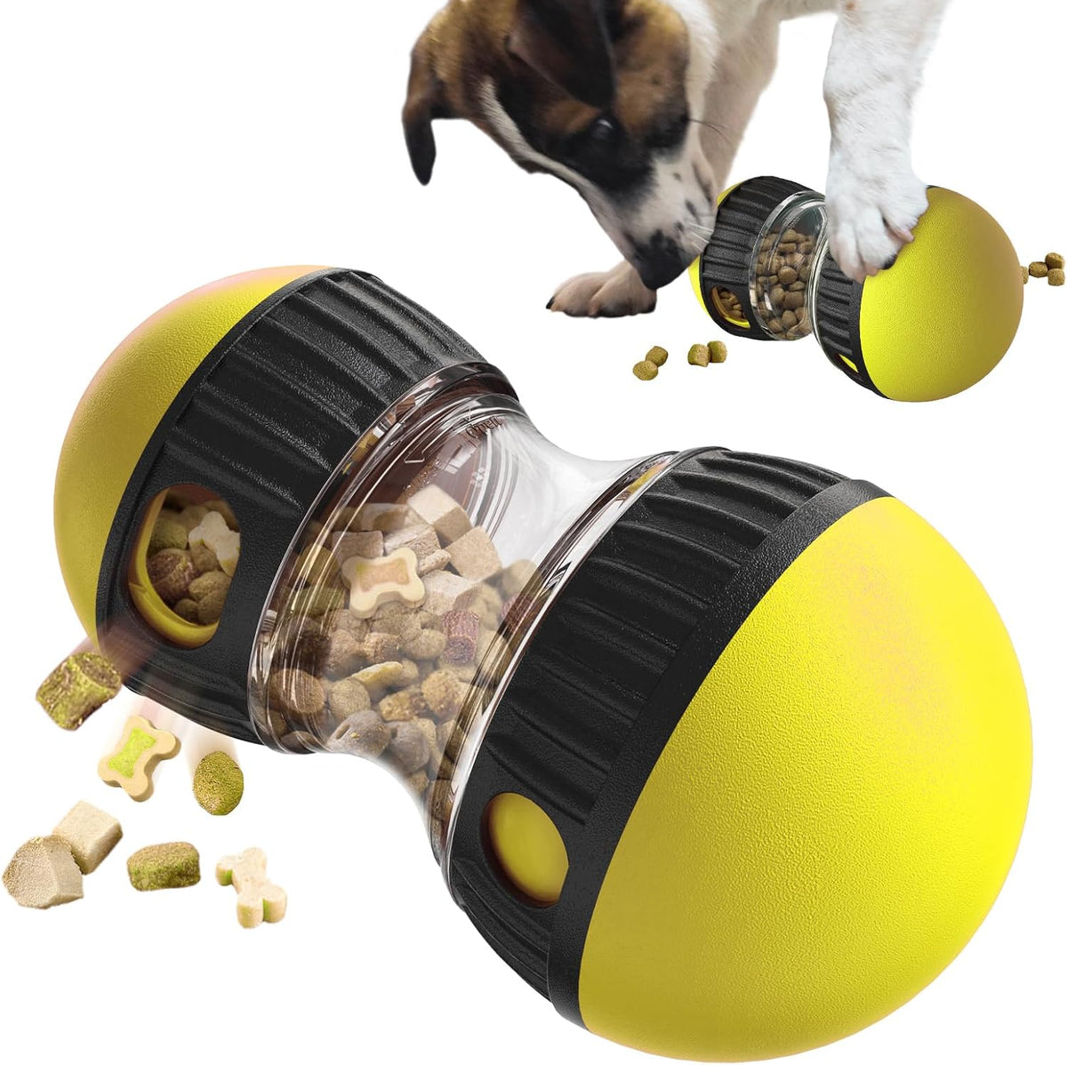 Dog Interactive Toys Dogs Puzzles Feeder Adjustable Food Dispensing Treat Dispenser Slow Feeding for IQ/Physical Training and Brain Stimulation Large Medium Small Dog
