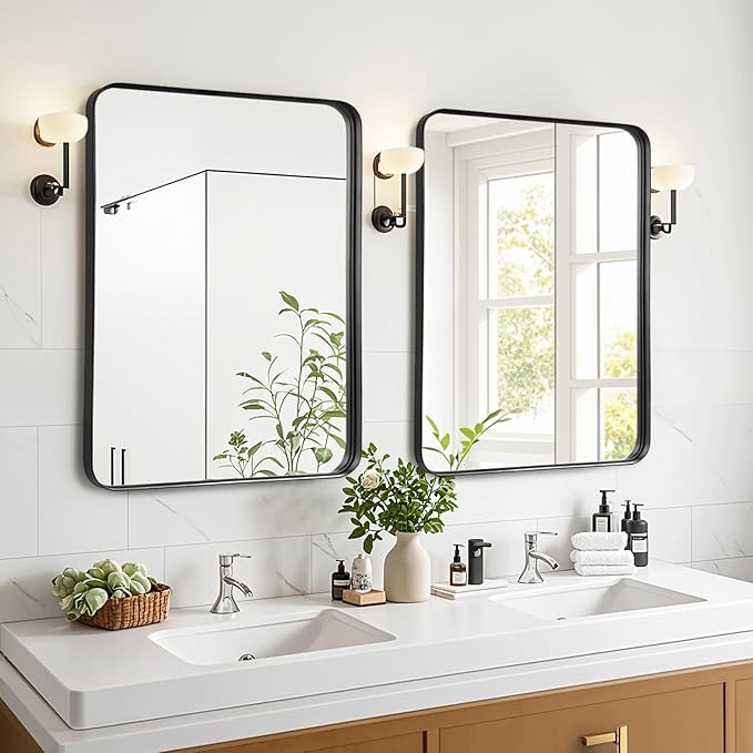 Fabuday Black Bathroom Mirror Over Sink