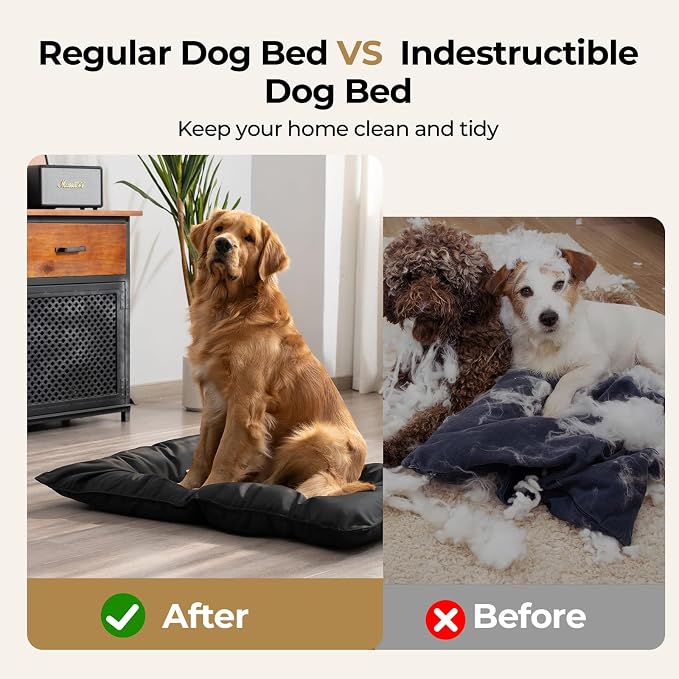 Chew Proof Indestructible Dog Bed,Medium (22"x35") | Durable,for Aggressive Chewers,Tough,chew resistant, non chewable,Machine Washable & Waterproof,Indoor Outdoor