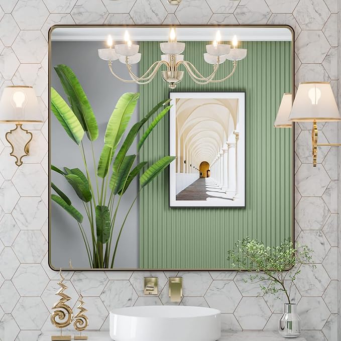 LOAAO 36”X36” Bronze Bathroom Mirrors
