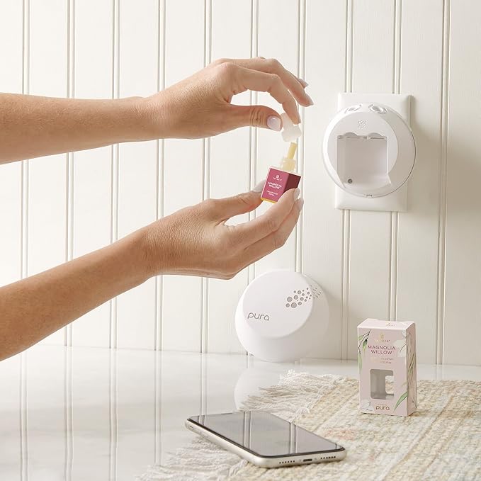 Thymes Pura Refills – 2 Pack of Oil Diffuser Scents – Long-Lasting Pura