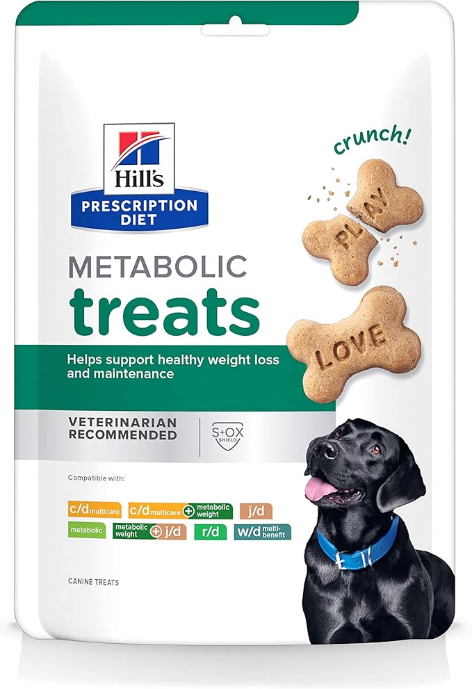 Hill's Prescription Diet Metabolic Weight Management Dog Treats, Veterinary Diet, 12 oz. Bag