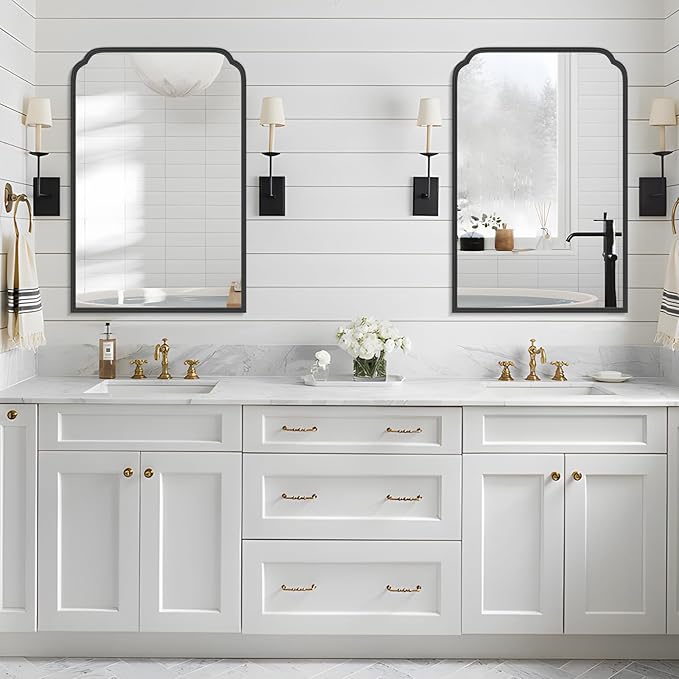 24X36 Inch Black Bathroom Mirror