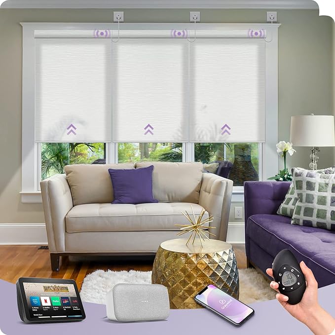 Graywind Motorized Light Filtering Shades Compatible