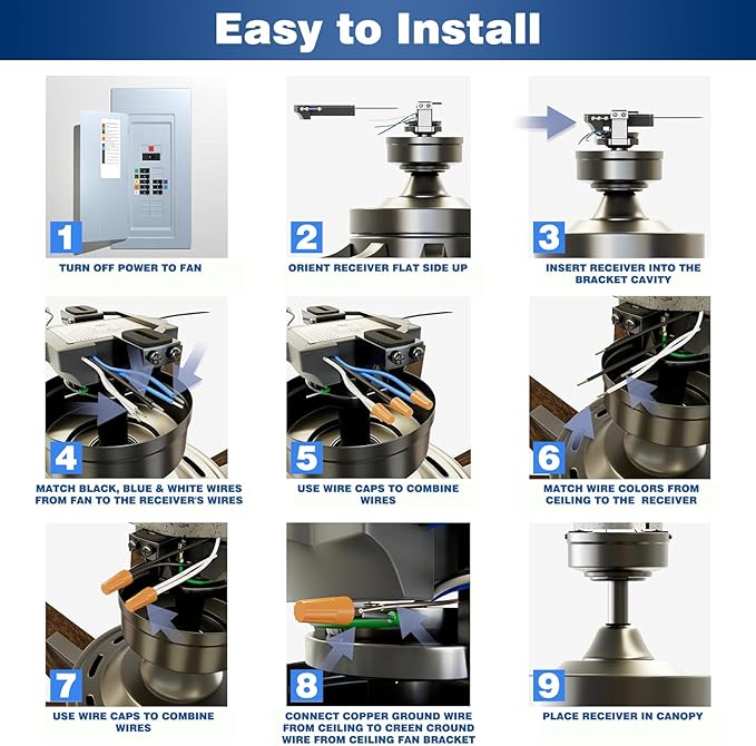 Universal Ceiling Fan Remote Control Kit Replacement