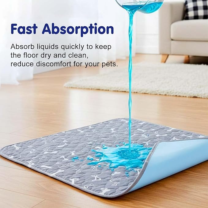 Pee Pads with Pheromones, Elite Pads for Cats, Washable Pee Pads for Dogs, Leak-Proof & Anti-Slip Pet Training Pad for Home & Travel(White, XL: 35.4" × 31.5")