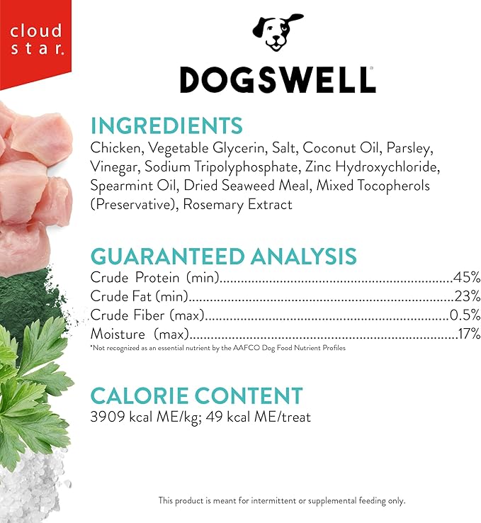DOGSWELL Dental Jerky Dog Treats, Chicken, 24 oz. Bag