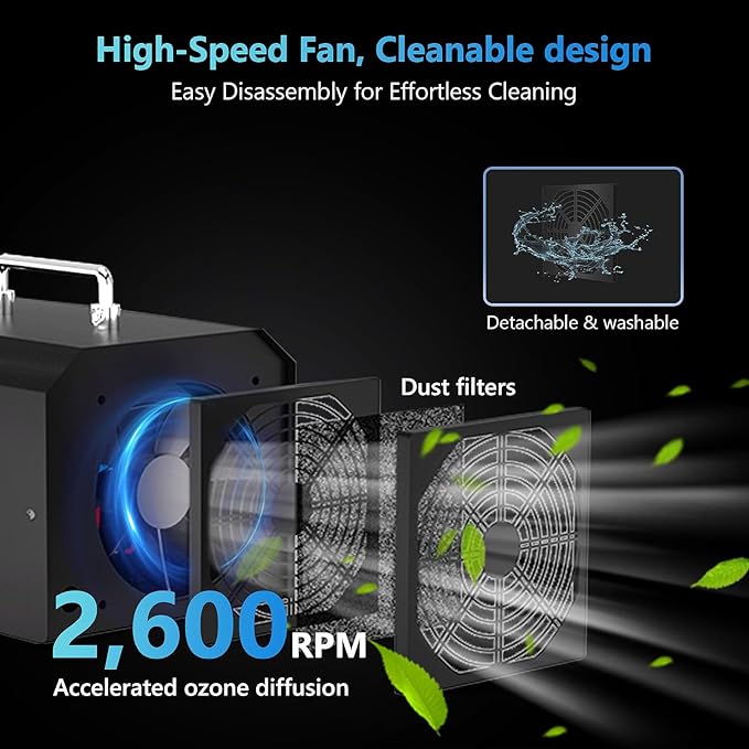 PowerScale Ozone Generator 90, 000mg/h O3 Intelligent Control Ozone Odor