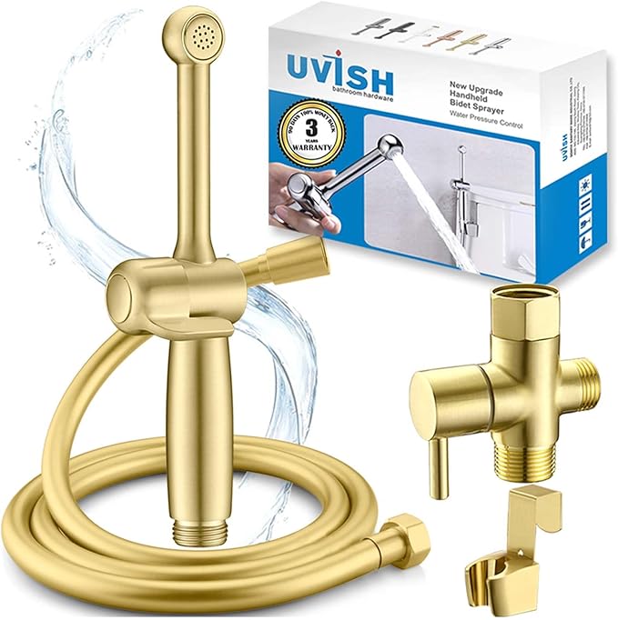 Handheld Bidet Toilet Sprayer, Brass Hand Held Bidet Attachment Cloth Diaper