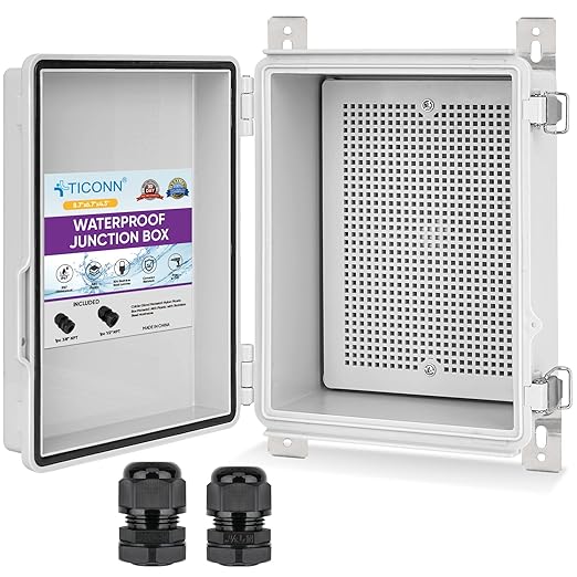 TICONN Waterproof Electrical Junction Box IP67 ABS Plastic Enclosure
