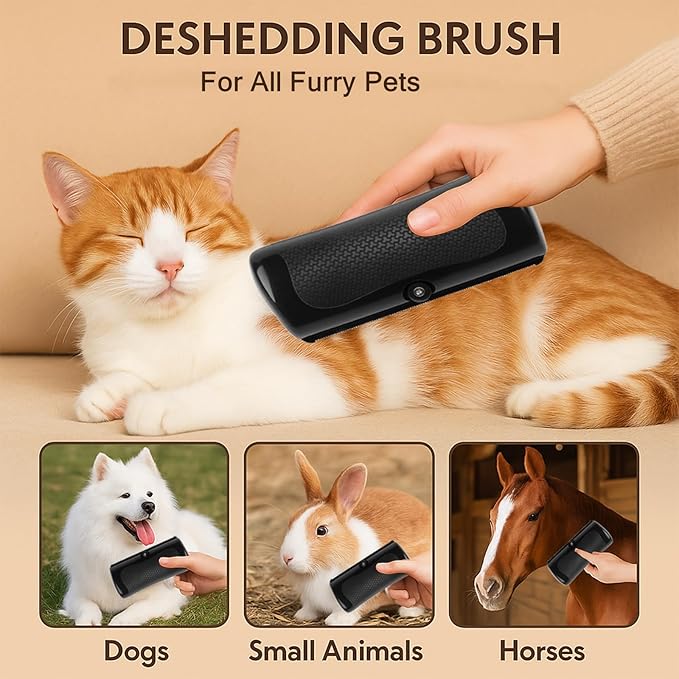 Deshedding Dog Brush, Deshedding Brush for Indoor Cats, Dogs, Effective Pet Hair Remover Comb for Short Long Hair, 2025 New Easy Clean Pet Grooming Tool for Shedding Control