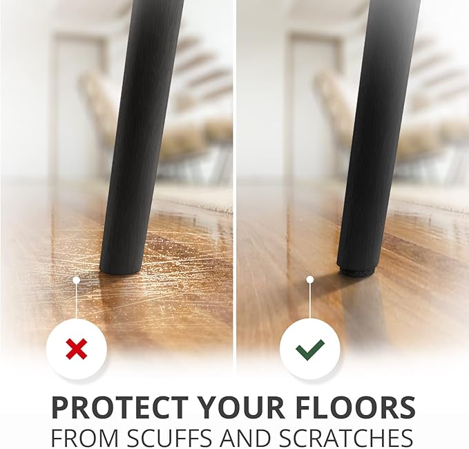 X-Protector 357 Pcs Black Felt Furniture Pads - Huge Quantity of Anti-Scratch, Heavy Duty Floor Protectors for Hardwood, Tile, Laminate - Suitable for Chairs, Tables, Sofa, Bed, Cabinet, Ottoman