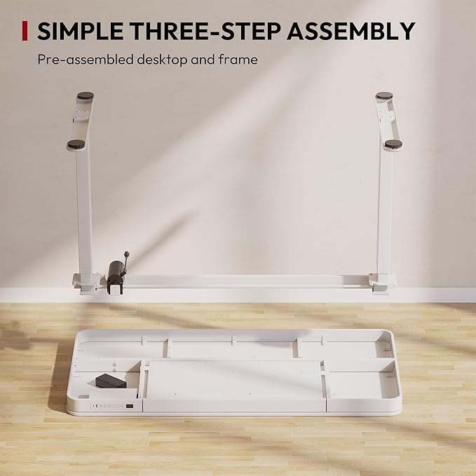 Standing Desk with Drawer, Electric Height Adjustable Home Office Desk with