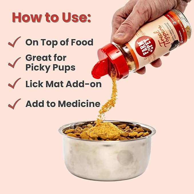 Farm To Pet - Dry Dog Food Topper - 4.7 oz Turkey Meal Toppers for Dogs, Single Ingredient, Lean, All Natural, Healthy Food for Small, Medium, Large Breeds, & Puppies, Made in USA