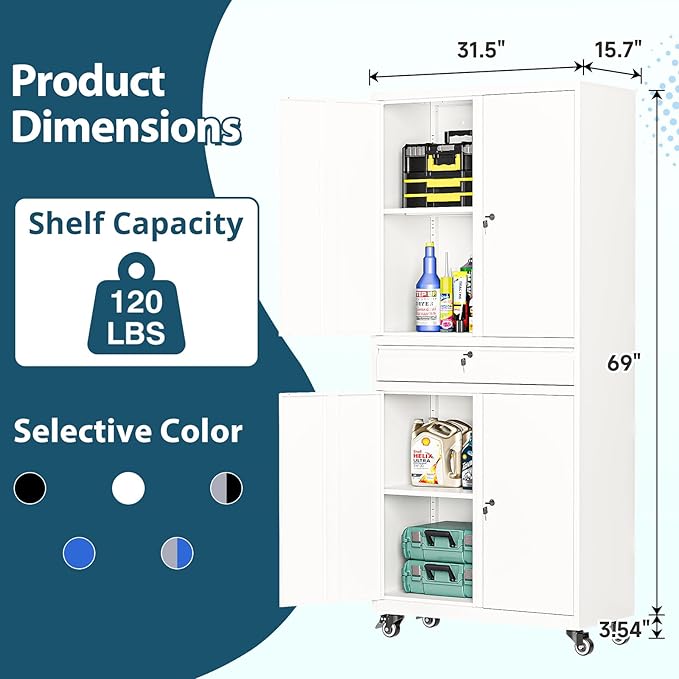 MIIIKO Metal Storage Cabinet