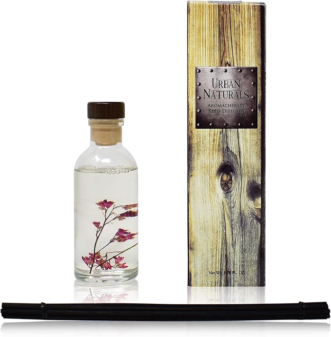 Urban Naturals Amber & Lavender Reed Diffuser Scented Sticks Set | Mind & Body