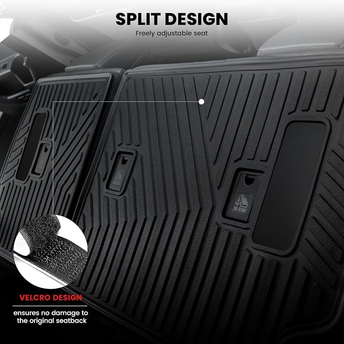 LASFIT Trunk Mat&Backrest Mat for Toyota 4Runner 2025-2026 5-Seater Gas Only(Not Fit Hybrid or 7-Seater), All Weather TPE Custom Fit Cargo Liner for 6th gen 4Runner SR5/TRD/Limited Cargo Mat