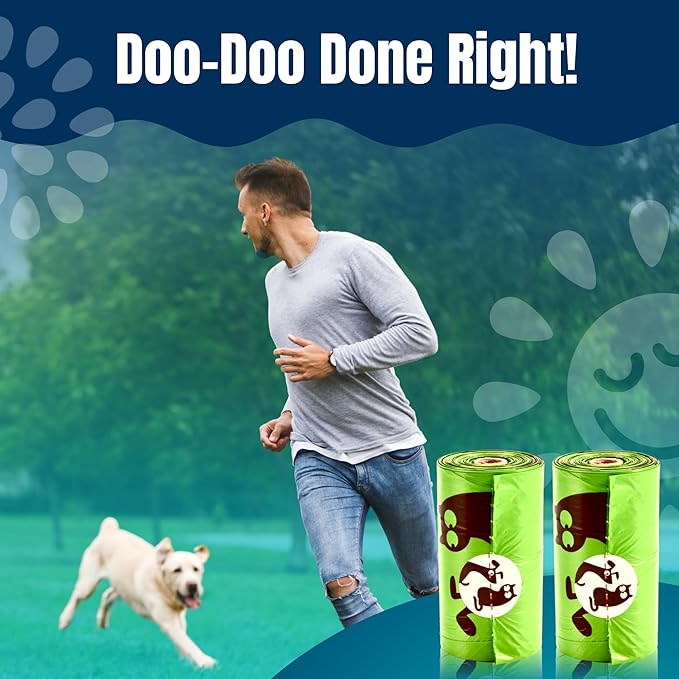 Pet N Pet 360 Counts, Unscented Dog Poop Bags Rolls, 38% Plant Based & 62% PE Poop Bags For Dogs, 24 Rolls Extra Thick Dog Waste Bag, Doggie Poo Bag