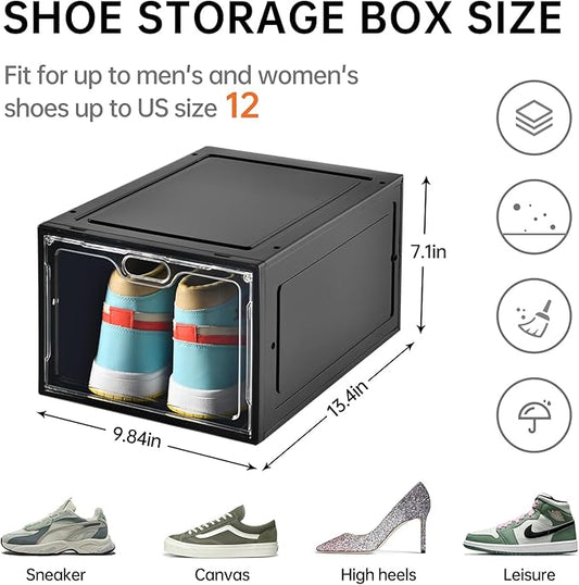 12 Pack Large Shoe Storage Box, Shoe Containers
