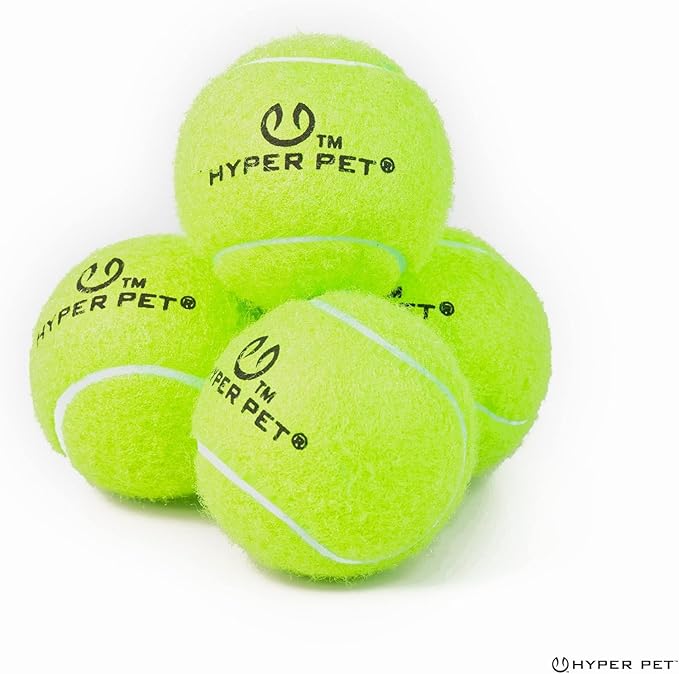 Hyper Pet MINI Tennis Balls for Dogs, Safe Dog Ball for Exercise & Training, Interactive Toys work with Hyper Pet K9 Kannon MINI Launcher - 4 Pack Green