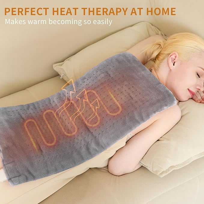 Massaging Weighted Heating Pad for Back Pain Relief, Heating Pads for Neck