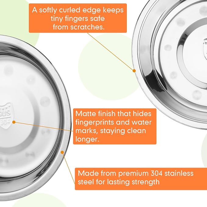 Patelai Stainless Steel Dog Bowls with Silicone Lids for 1.9 Cups Portable Food and Water Dishes for Pets Sealable Containers for 6.3" for Cats & Small Dogs(12 Pcs,Red,Blue,Green,Purple)