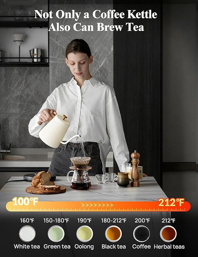 KLEAH Gooseneck Electric Kettle
