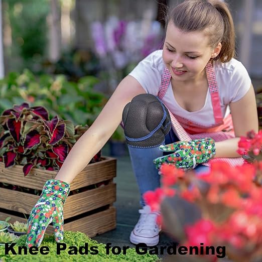 Work Knee Pads for Men Gardening, Floor Cleaning Knee Protectors for Women, Lightweight Professional Kneepads for Kneeling Crawling, Anti Slip Padded Knees Pads for Flooring Installers for Christmas, Blue L