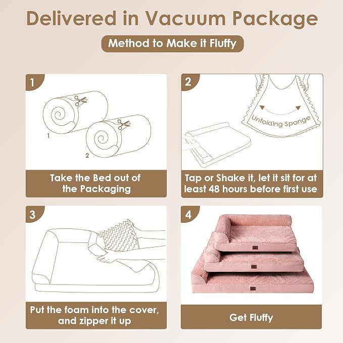 EHEYCIGA Orthopedic Dog Bed Medium Size Dogs, Memory Foam Dog Bed with Washable Removable Cover, Waterproof Pet Sofa Couch for Crate with Nonskid Bottom, 30x20x6, Pink | Small Dog Sofa with Washable Removable Cover, Waterproof Pet Couch for Crate with ...