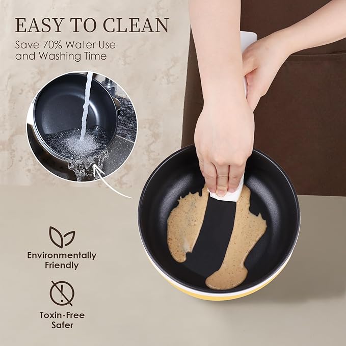 Audecook Hot Pot Electric, 1.7L Mini Electric Skillet Portable Nonstick Sauté