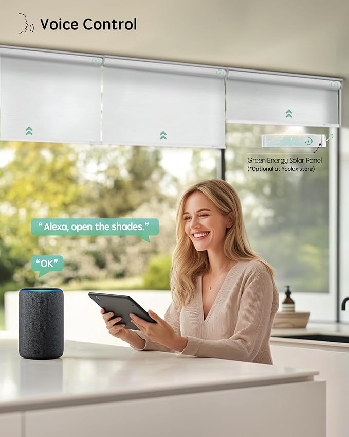 Yoolax Motorized Blinds with Remote, Smart Blinds