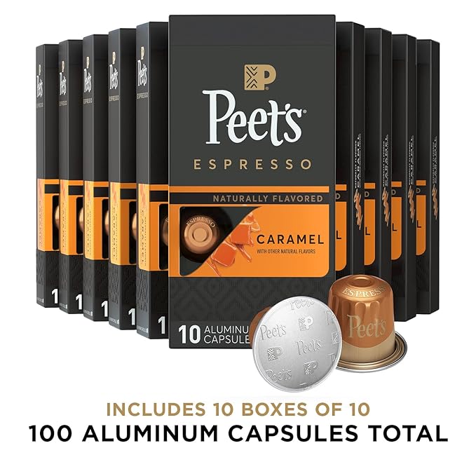 Peet's Coffee, Medium Roast Espresso Capsules, Compatible