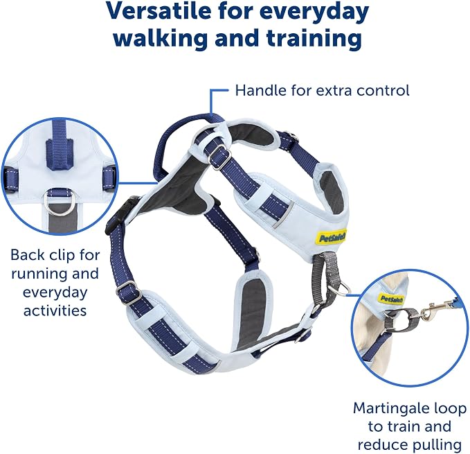 PetSafe Easy Walk Comfort No Pull Dog Harness, Green Gringham, Extra Small | Stops Pulling on First Use with Front Martingale Loop, Padded Comfort, 5-Point Adjustable Fit