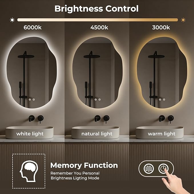 Asymmetrical Bathroom Mirror