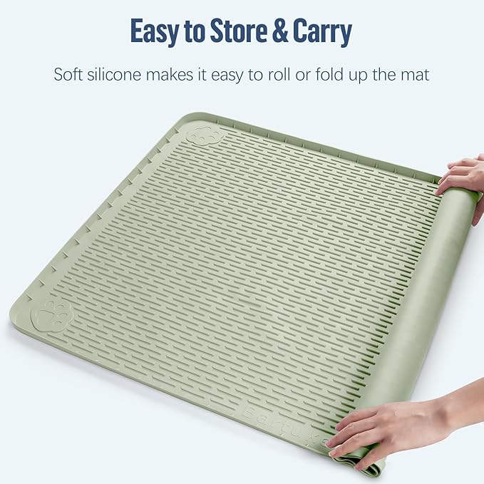 Pee Pad Holder for Dogs 57''x40'' Silicone Puppy Pee Pad Tray, Green | Extra Large Dog Potty Tray Leak-Proof, High Edge, No Spill Training Pads for Floor Protection, No Pee Pads