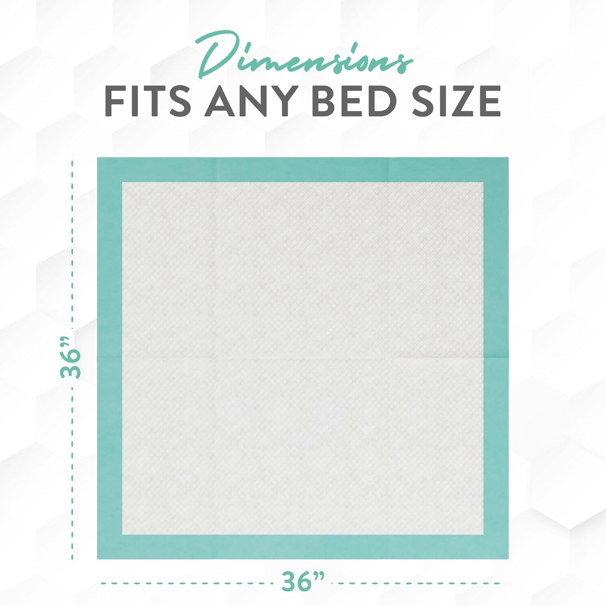 Inspire Extra Large Super Absorbent Disposable Bed Pads for Incontinence Ultra Thick and Absorbent Bed Pads Disposable Adult | Puppy Pads | Pee Pads for Adults (36" X 36" Pack of 50 W/ Adhesive)
