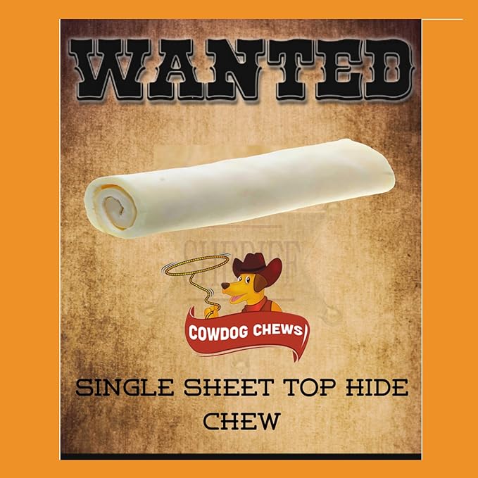 Cowdog Chews Rawhide Gourmet Meaty Rolls 7-8" (10 Count) – Premium Dog Treats with Savory Beef Filling, Long-Lasting Chew for Aggressive Chewers, High-Protein, Natural Ingredients