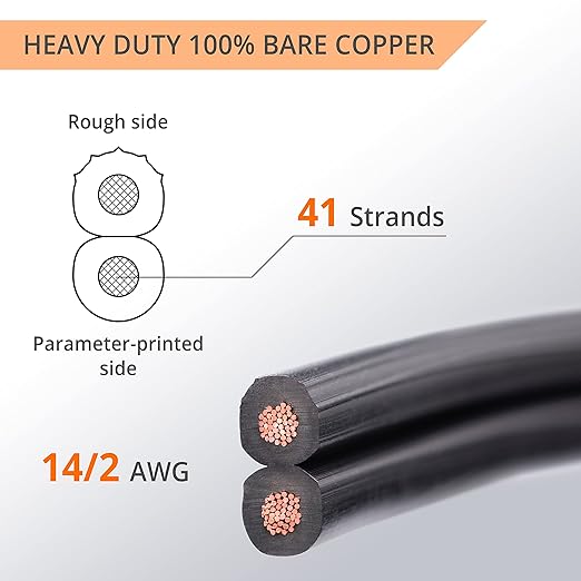 Wirefy 14/2 Low Voltage Landscape Wire 50 ft | Low Voltage Landscape Lighting