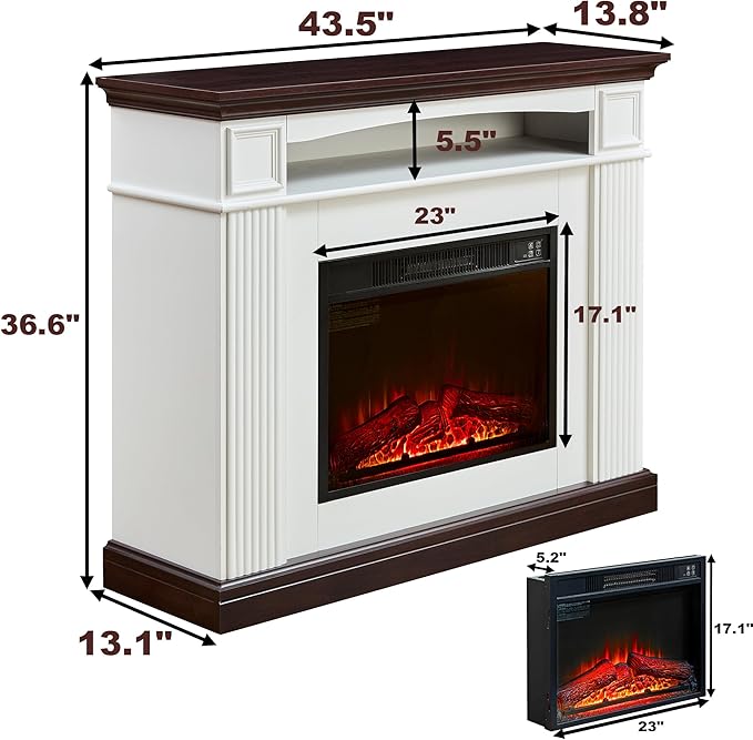 43 Inch Electric Fireplace,