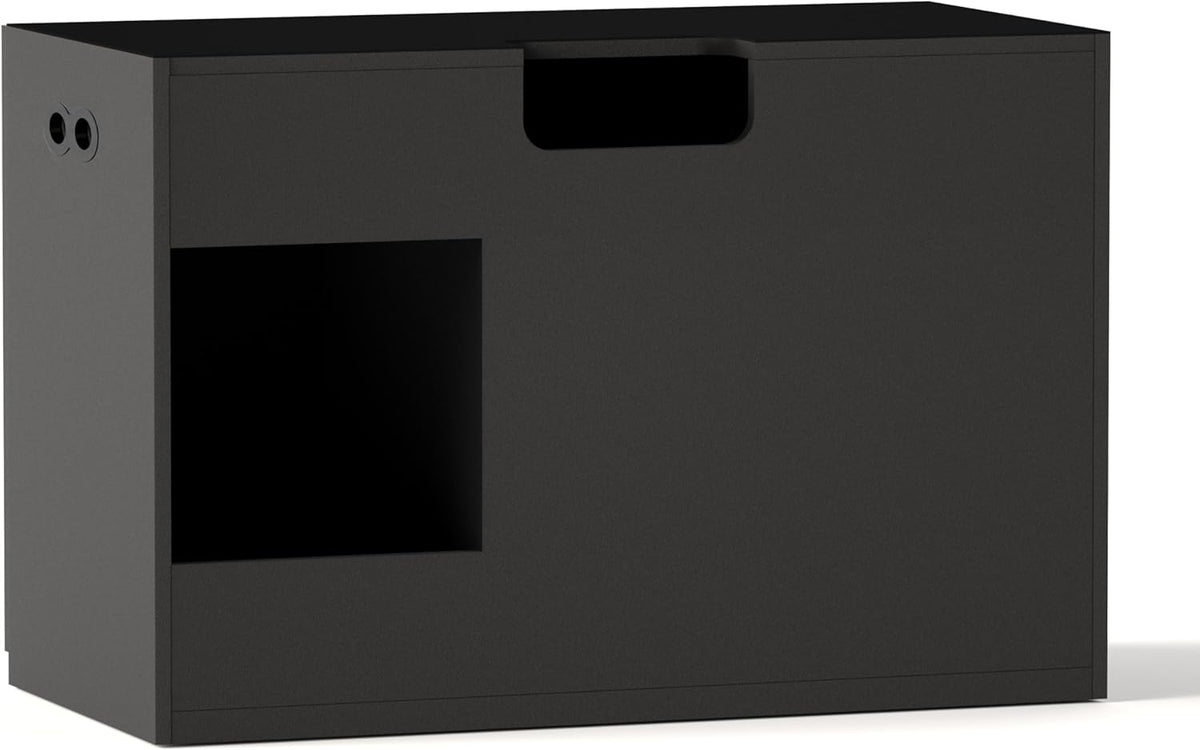 LANDEN Aquarium Wooden Stand and Cabinet for up to 105 Gal Tank, Fish Reptile Sea Salt WaterTank Stand, Nano Foam Leveling Mat Included, W47.2xD23.6xH31.5 in, Wooden Matte Black Painted(Stand Only)