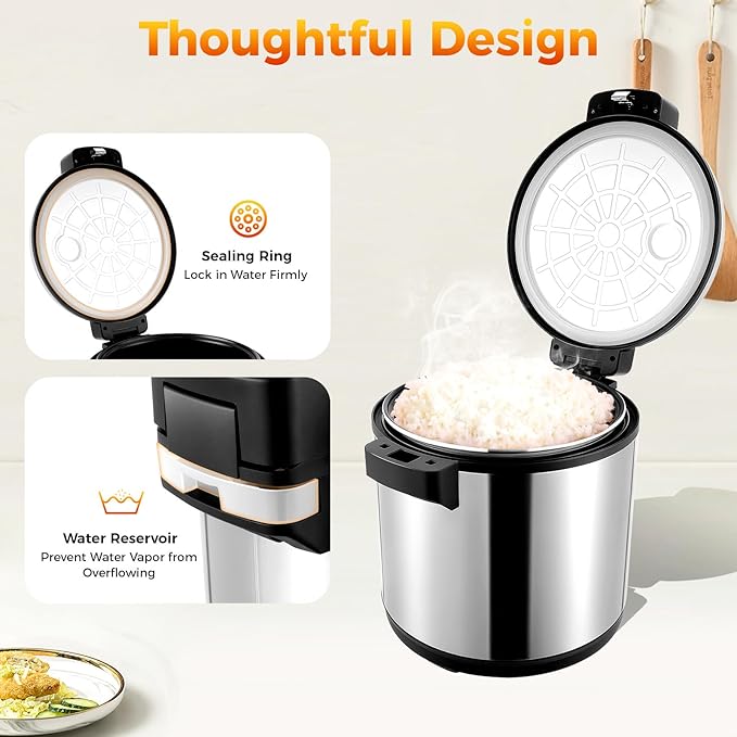 Commercial Rice Warmer, 100 Cup Electric Heavy Duty Food Warmer