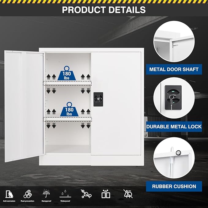 Metal Storage Cabinet-36” Tall Steel File Cabinets