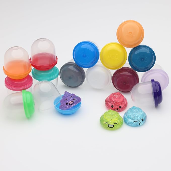 Unicorn Poop Mini Toys in Capsules - 250 Pcs of 1.1 Inch Acorn Capsule and Unicorn Toy Poop for Kids - Plastic Capsules for Toys Bulk - Vending Machine Refill