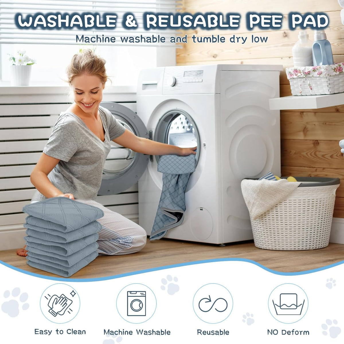 3 Packs Washable Guinea Pig Cage Liners, Waterproof Guinea Pig Pee Pads Reusable Absorbent Bedding Anti Slip Mats for Small Animals Bunny Rabbit Hamster (47 x 24in)