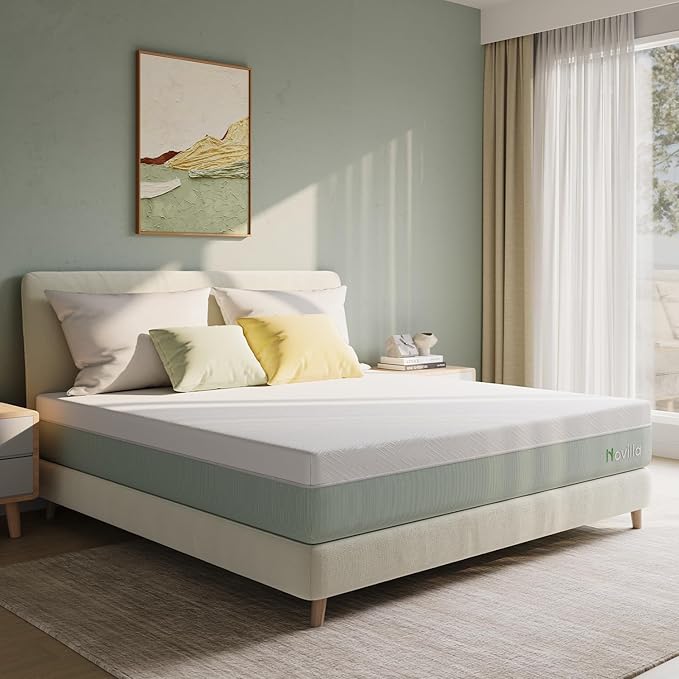 Novilla King Mattress,10 Inch Gel Memory Foam Mattress for Suppotive &Pressure Relieving, Medium Firm Feel in a Box,Bliss