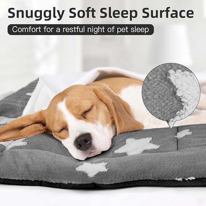Mora Pets Dog Crate Pad Kennel Bed Crate Mat for Small Dogs Washable Cute Star Pet Bed for Dog Cage Ultra Soft Flat Puppy Cat Kitten Pillow Cushion for Sleeping Anti-Slip Grey 24 x 18 | Soft Dog Cat Bed Mat, Puppy Crate Pad for Dog Cages Cozy Sleeping ...