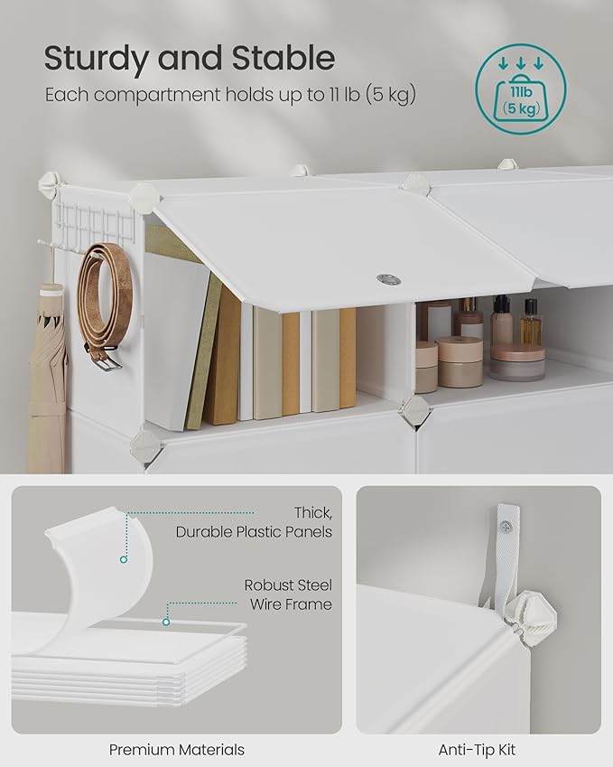 SONGMICS Shoe Rack Organizer, 8-Tier Shoe Storage Cabinet
