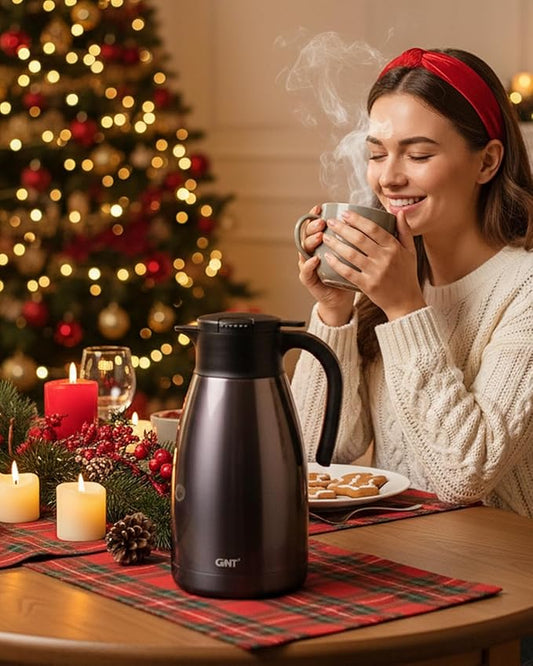 GiNT 2.2L / 74Oz Thermal Coffee Carafe, Insulated Stainless Steel Coffee Carafes