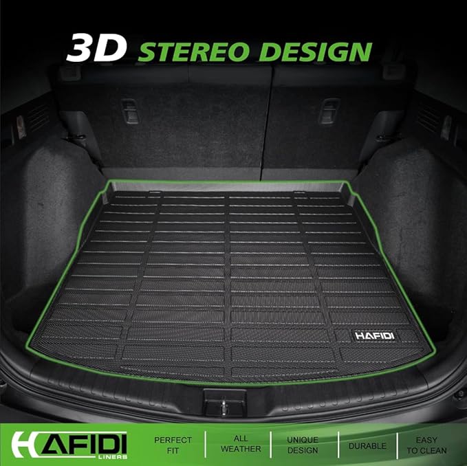 HAFIDI® Floor Mats & Cargo Liner Set Fit for 2023 2024 2025 Dodge Hornet GT & GT Plus & R/T Plug-in Hybrid All Weather Protection TPE Anti-Slip Car Full Set Floor Liners Custom Accessories - Black