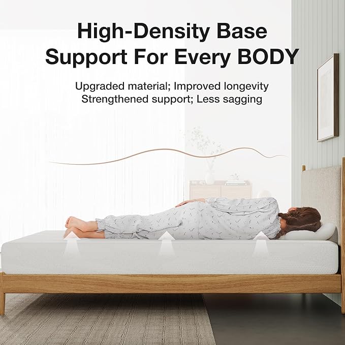 Novilla Twin Bed Mattress, 8 Inch Twin Size Mattress with Gel Memory Foam for Cooling Night Sleep, Pressure Relief & Comfort Sleep, CertiPUR-US Certified